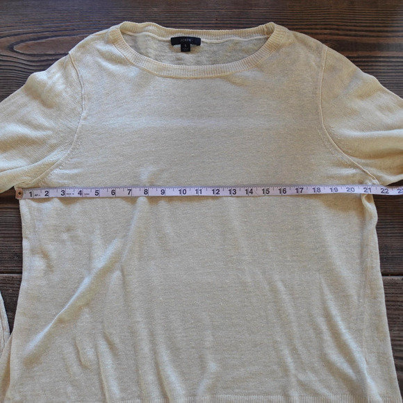 J.Crew Sweater Womens Small Linen Crewneck Lightweight Oversized Semi Sheer Thin - Picture 6 of 8